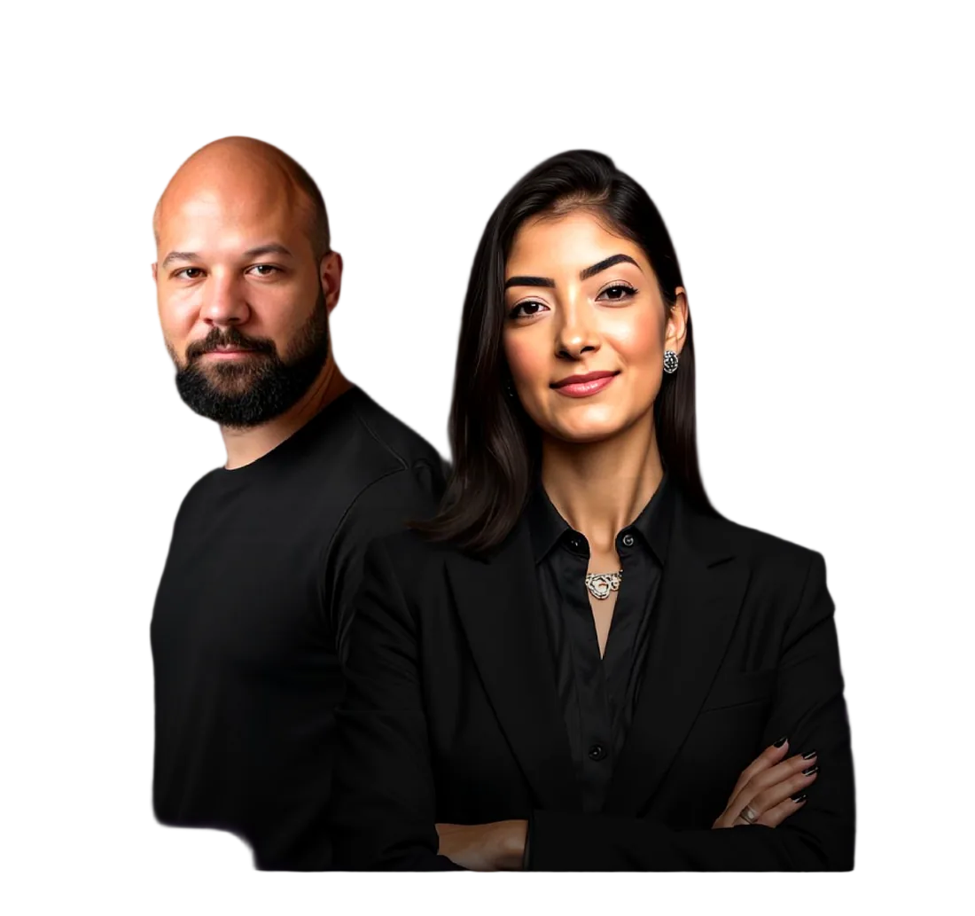 Lucas e Luana, fundadores da Labrego IA